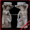Yellow Marble Stone Nude Man Statue Sculpture For Garden Decoration